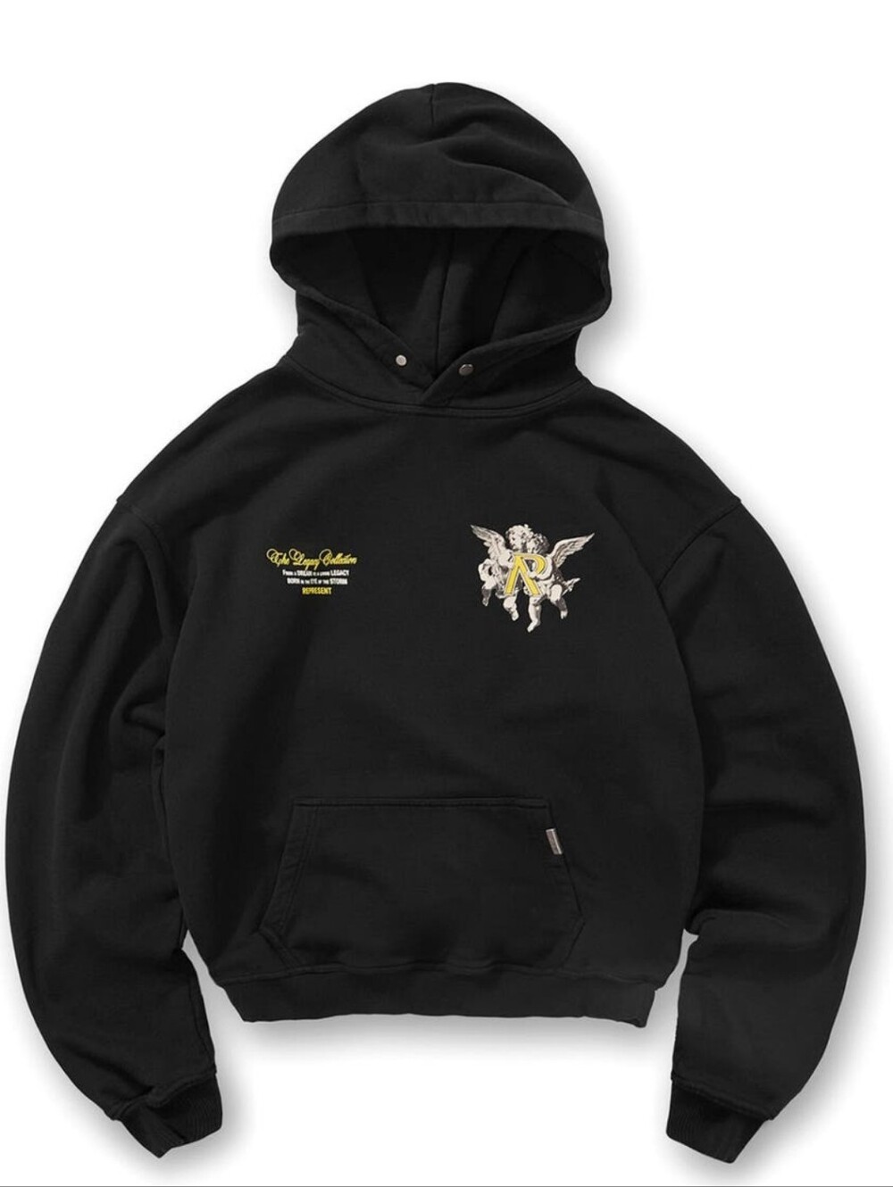 REPRESENT LEGACY CHERUBS BLACK HOODIE SZ XL
